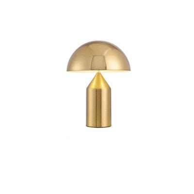 Aurex Nordic Mushroom Table Lamp, Sculptural Black White Gold Design