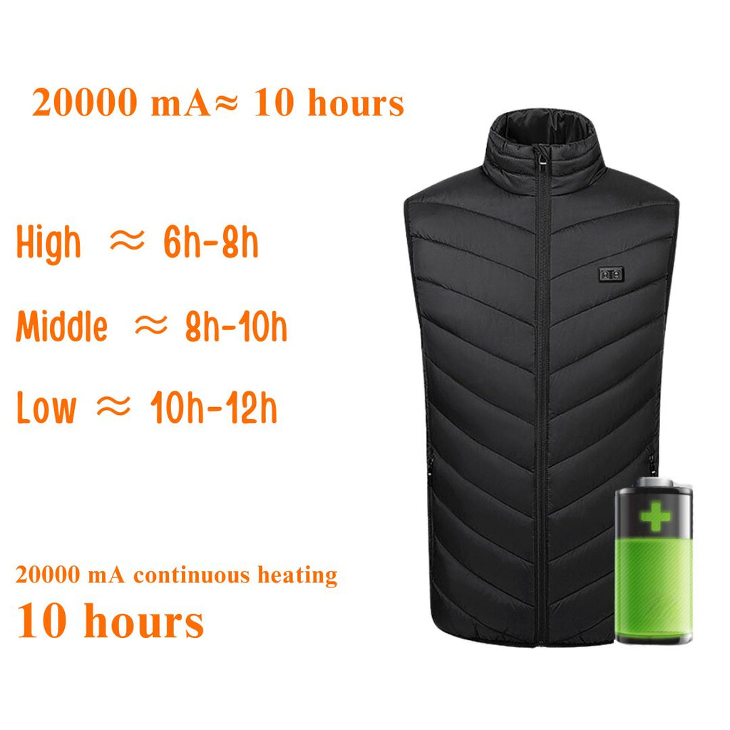 Unisex Rechargeable Heated Gilet — Adjustable Body Warmer Vest
