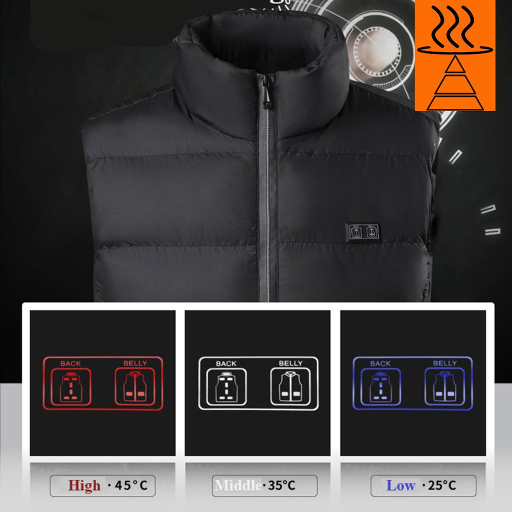 Unisex Rechargeable Heated Gilet — Adjustable Body Warmer Vest