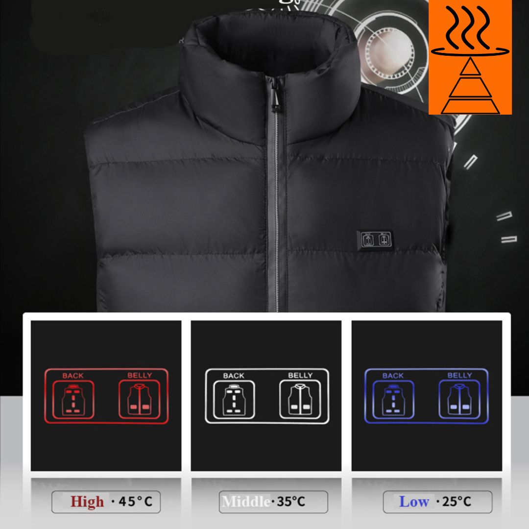 Unisex Rechargeable Heated Gilet — Adjustable Body Warmer Vest
