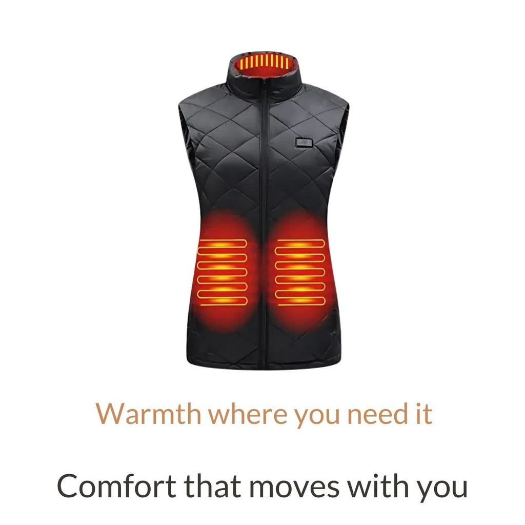 Damen-Wärme-Gilet, leichtes elektrisches Design mit einstellbaren Heizstufen
