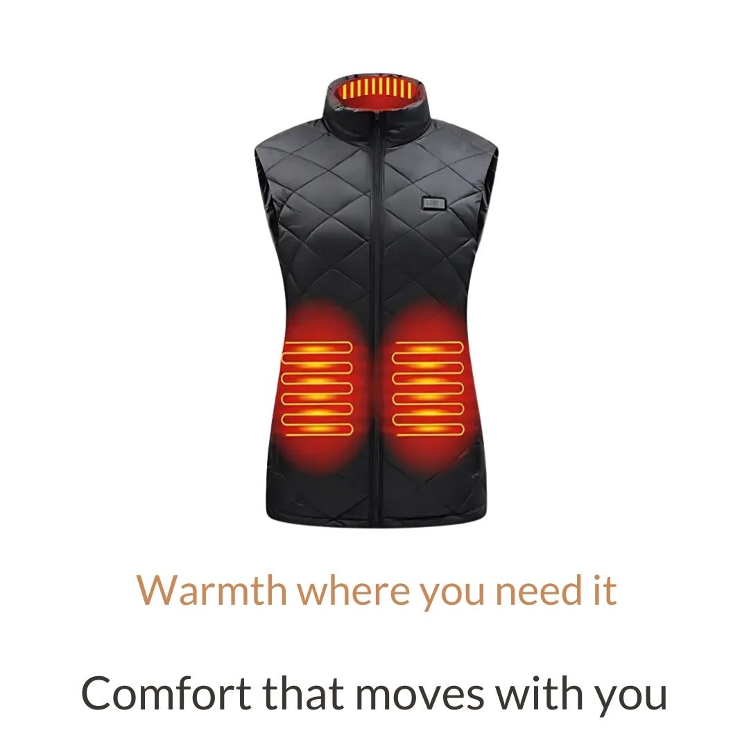 Damen-Wärme-Gilet, leichtes elektrisches Design mit einstellbaren Heizstufen