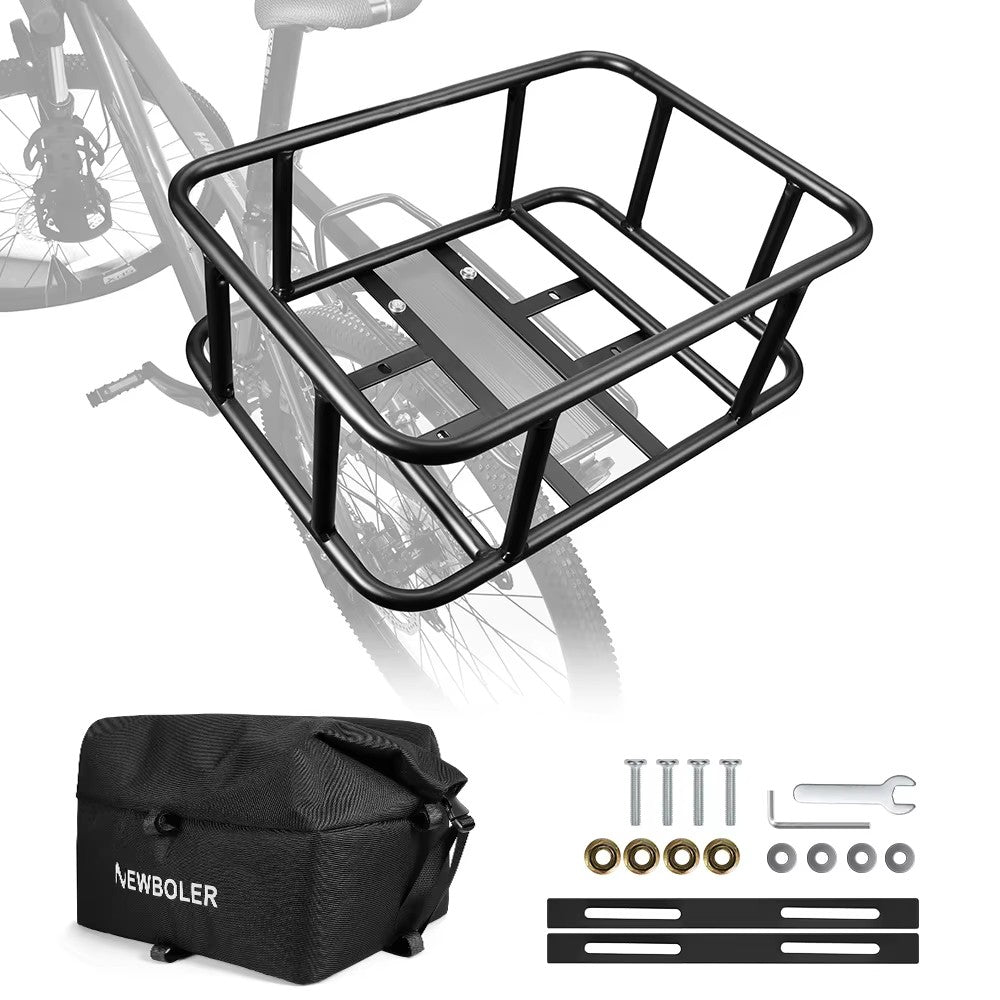 Robust Rear Bicycle Cargo Basket with Adjustable Rack | ribuella