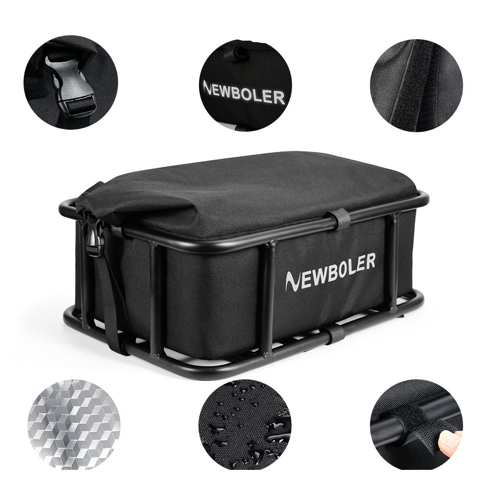 Robust Rear Bicycle Cargo Basket with Adjustable Rack | ribuella