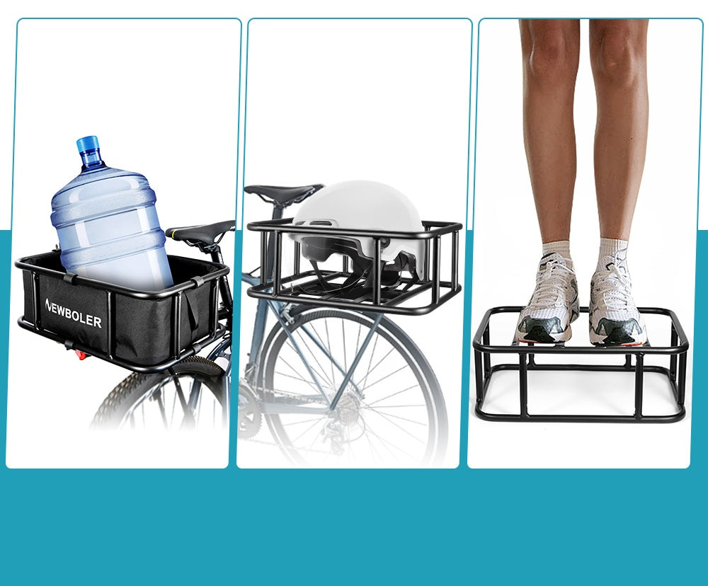 Robust Rear Bicycle Cargo Basket with Adjustable Rack | ribuella