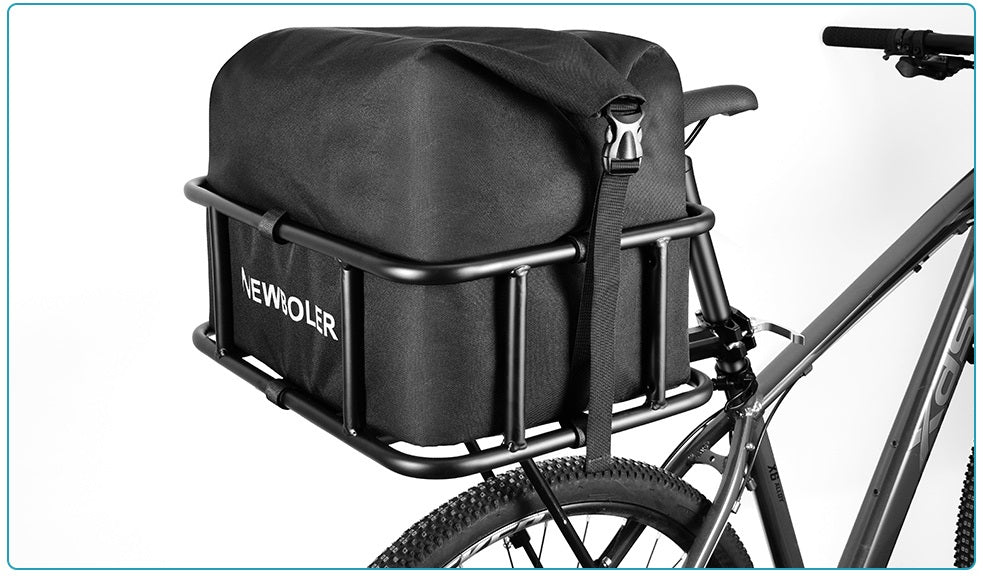 Cesta trasera robusta para bicicleta con portaequipajes ajustable | ribuella