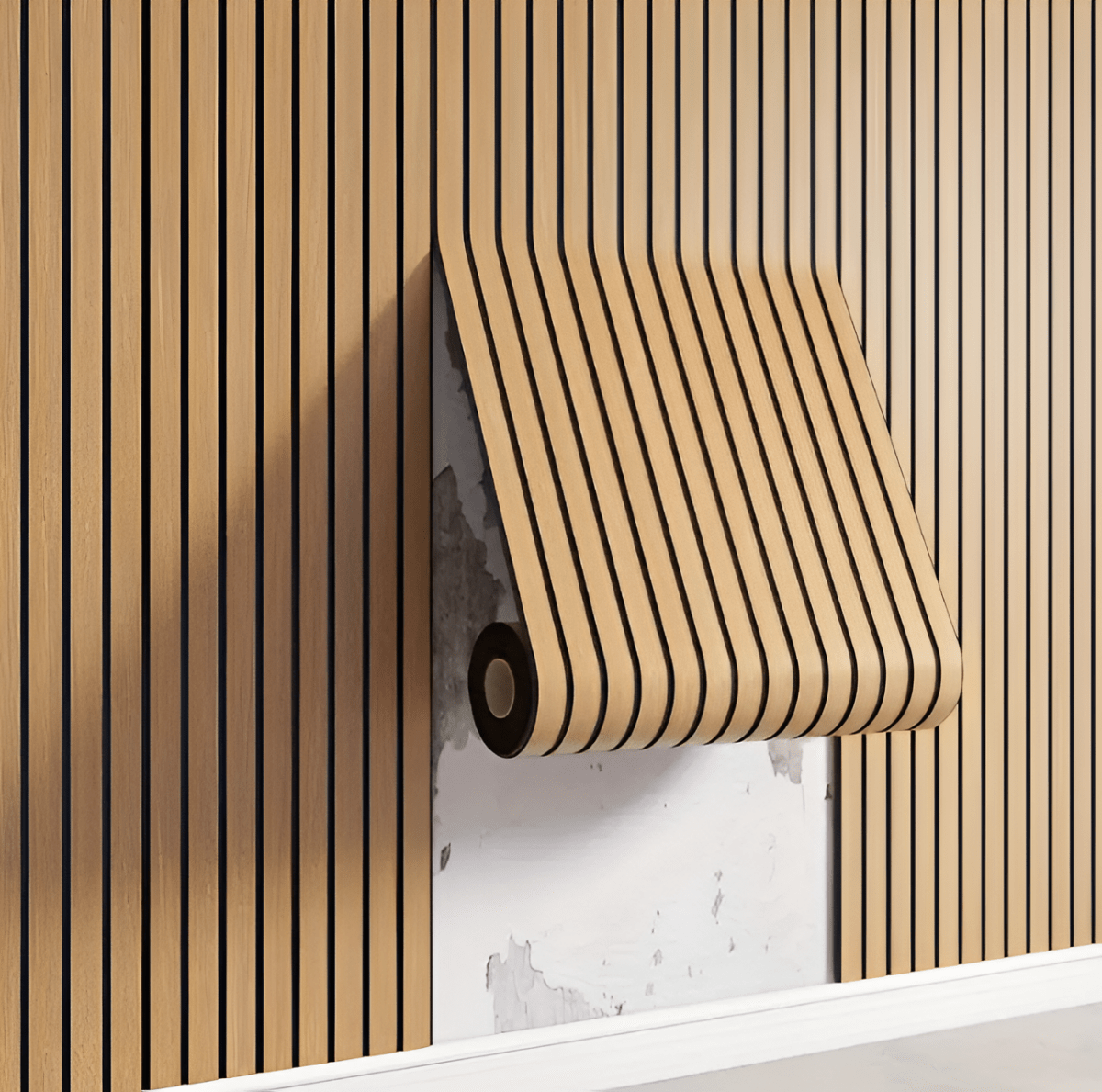 Self-Adhesive 3D Wood Paneling - Modern Wall Covering | ribuella