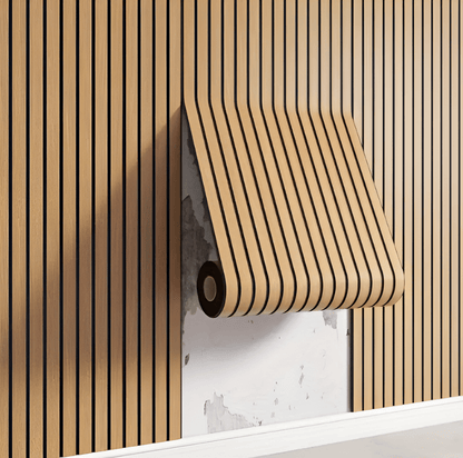 Self-Adhesive 3D Wood Paneling - Modern Wall Covering | ribuella