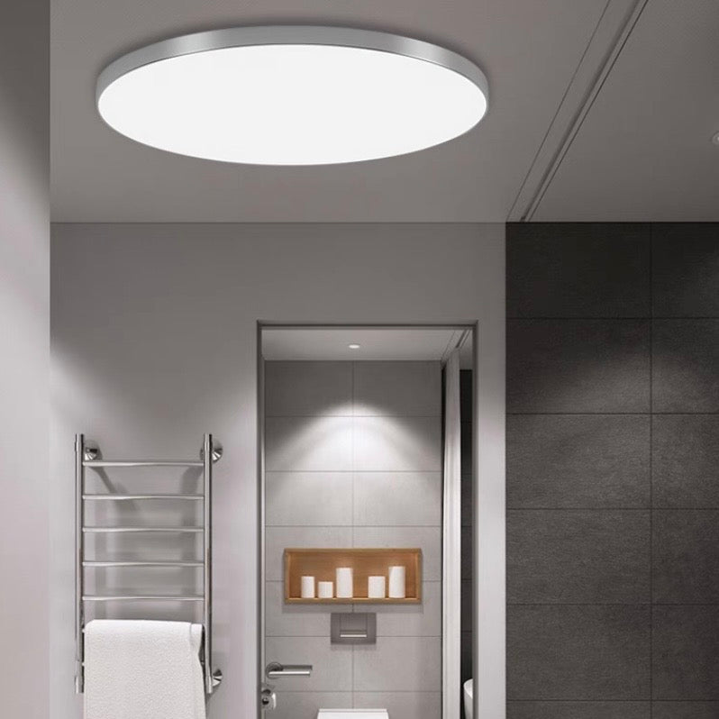 Moderne rund LED-loftslampe med tæt montering og cirkulært design