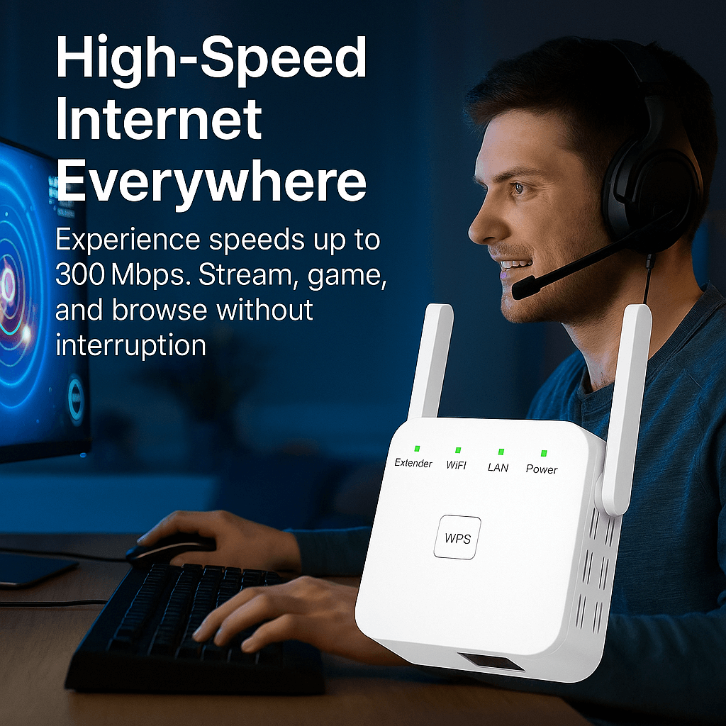 Dual Band WiFi Range Extender Compact Wireless Signal Booster