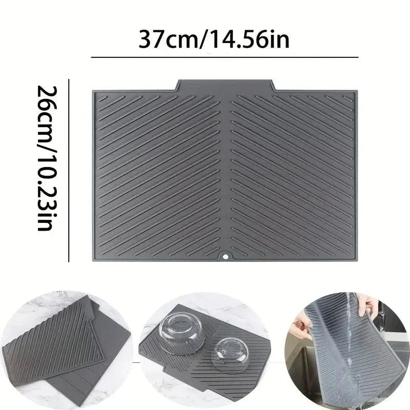 Tapete de silicone para secar loiça, ideal para a cozinha | ribuella
