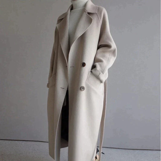 Stylish Long Coat in Jasmine Color | ribuella