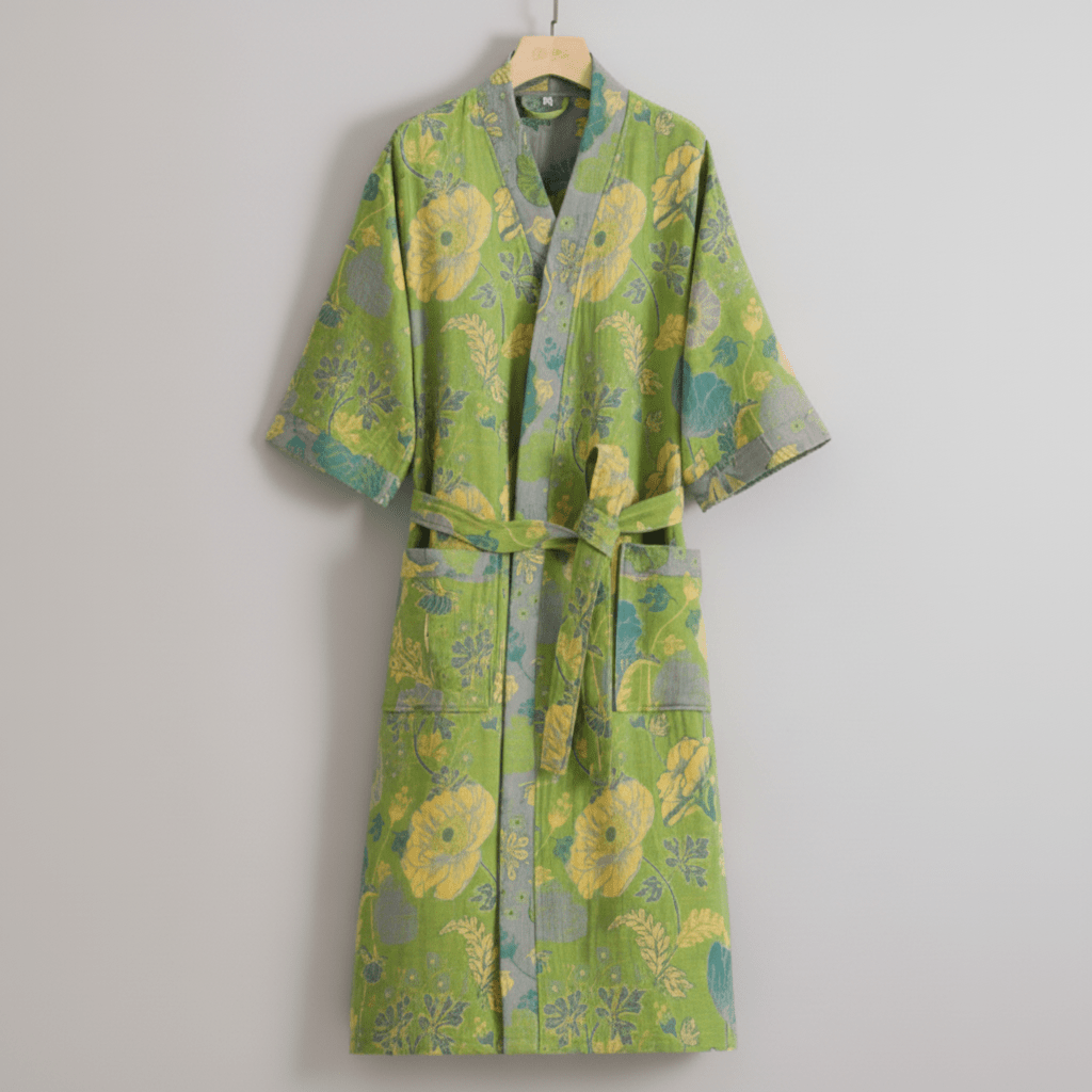 Serenity Wrap - Peignoir kimono luxueux en coton biologique pour un confort ultime | ribuella