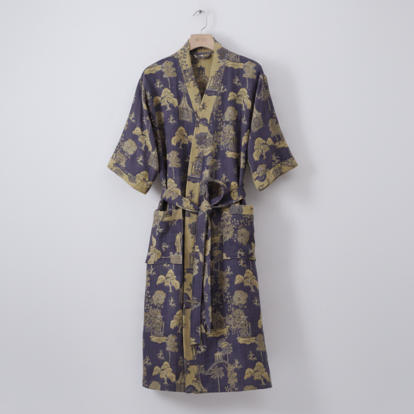 Serenity Wrap - Peignoir kimono luxueux en coton biologique pour un confort ultime | ribuella