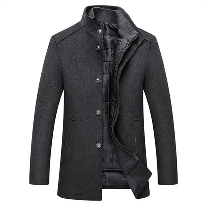 Timeless Elegance Wool Overcoat for Modern Gentlemen | ribuella