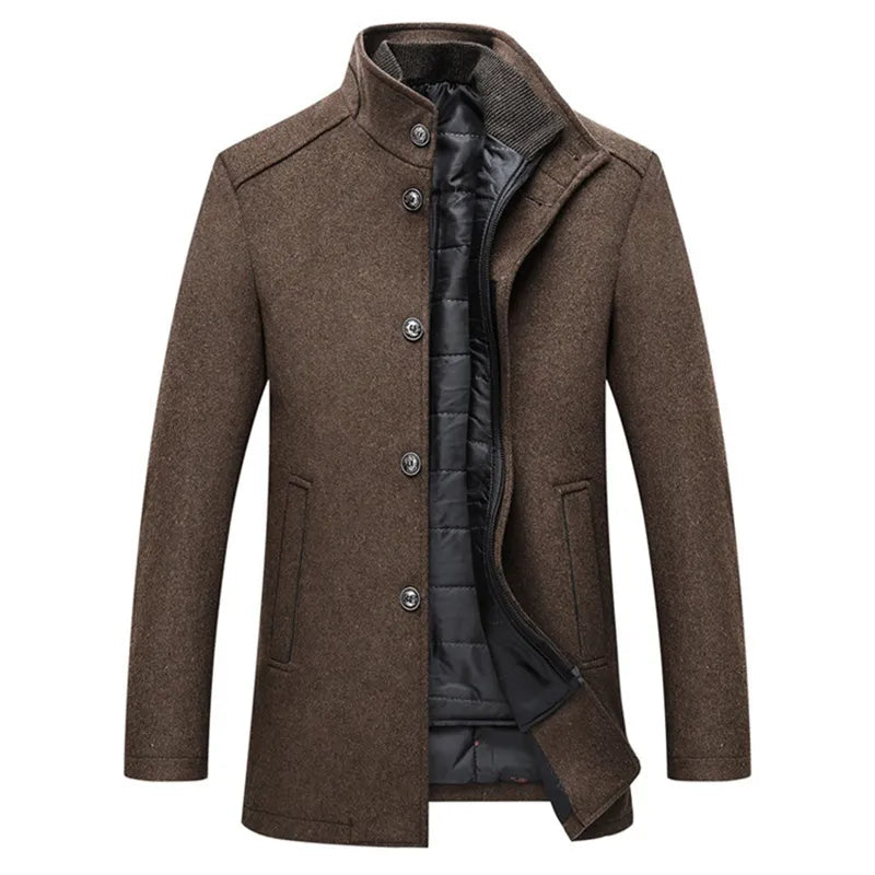 Timeless Elegance Wool Overcoat for Modern Gentlemen | ribuella