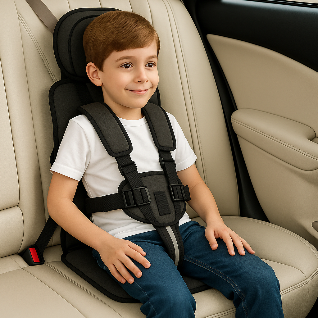 Adjustable Portable Car Seat For Kids - Compact Travel Booster