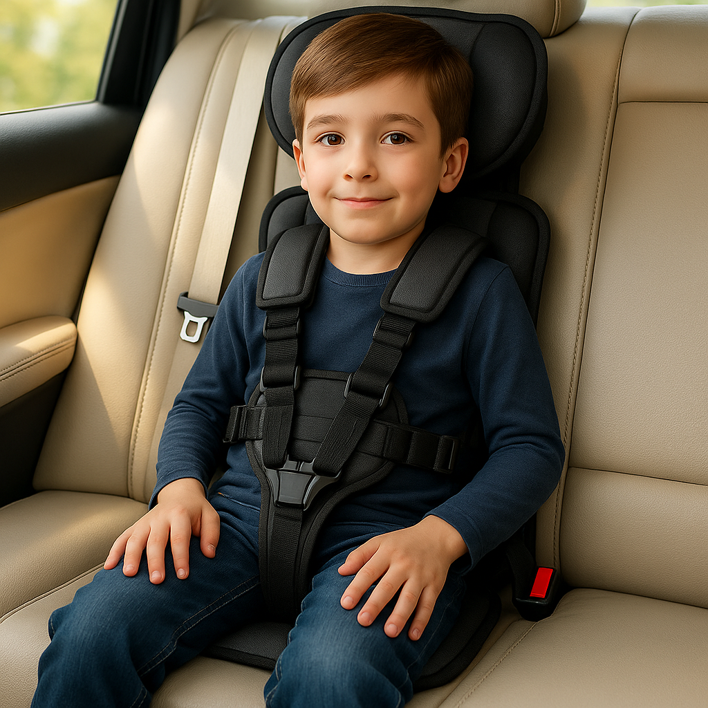 Adjustable Portable Car Seat For Kids - Compact Travel Booster