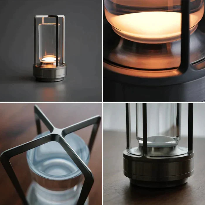 Tischlampe im Vintage-Stil mit Akku — LED-Ambientebeleuchtung per Touch-Steuerung