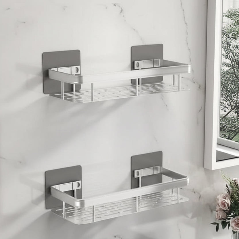 Self-Adhesive Bathroom Shelf - No Drilling & Stainless Steel | ribuella