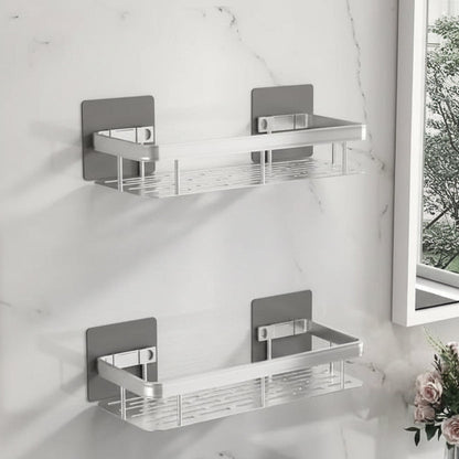 Self-Adhesive Bathroom Shelf - No Drilling & Stainless Steel | ribuella