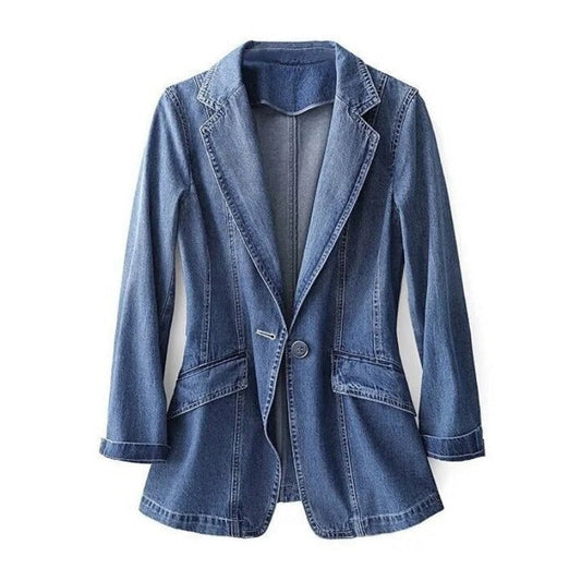 Tailored Blazer in Denim Style - Chic and Elegant Design | ribuella
