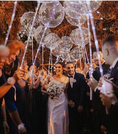 Opakovaně použitelné LED balonky – jemná zářící party dekorace – světlo ovládané tlačítkem | ribuella