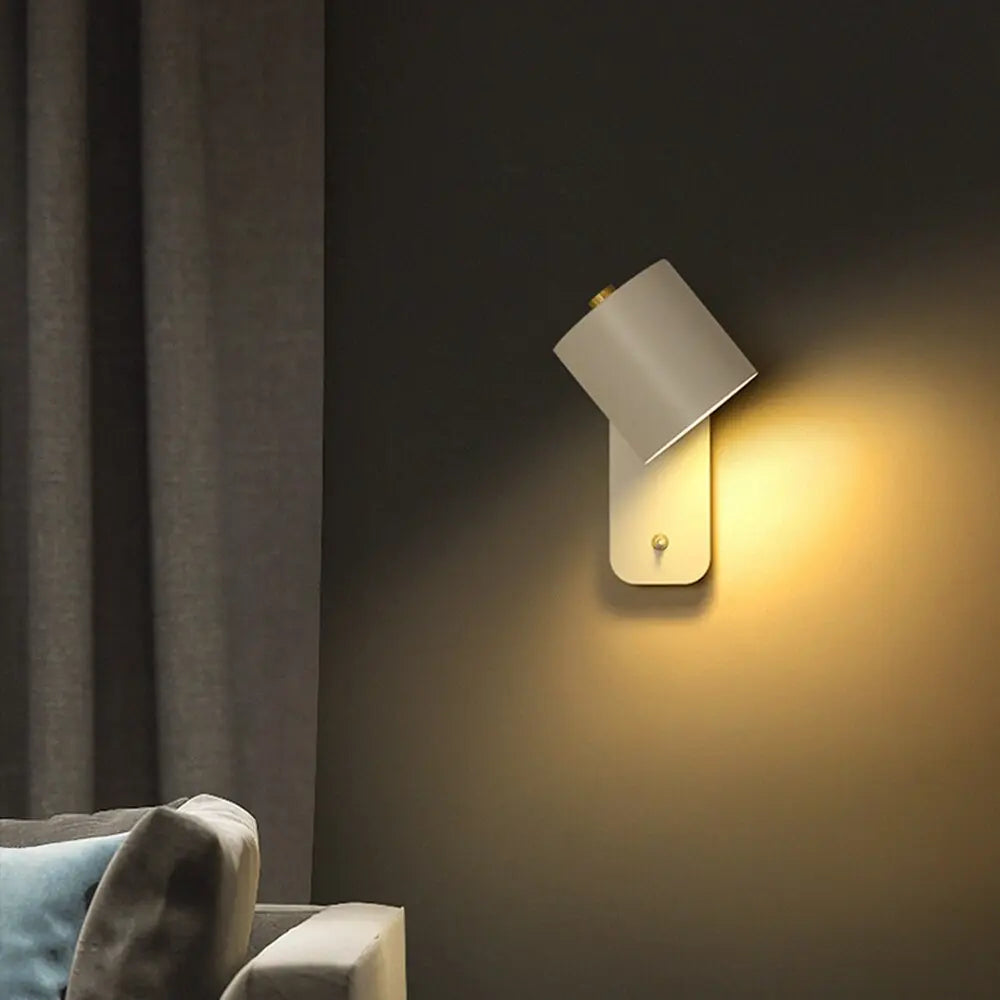 Conjunto de 2 candeeiros de parede com interruptor integrado e iluminação LED | ribuella