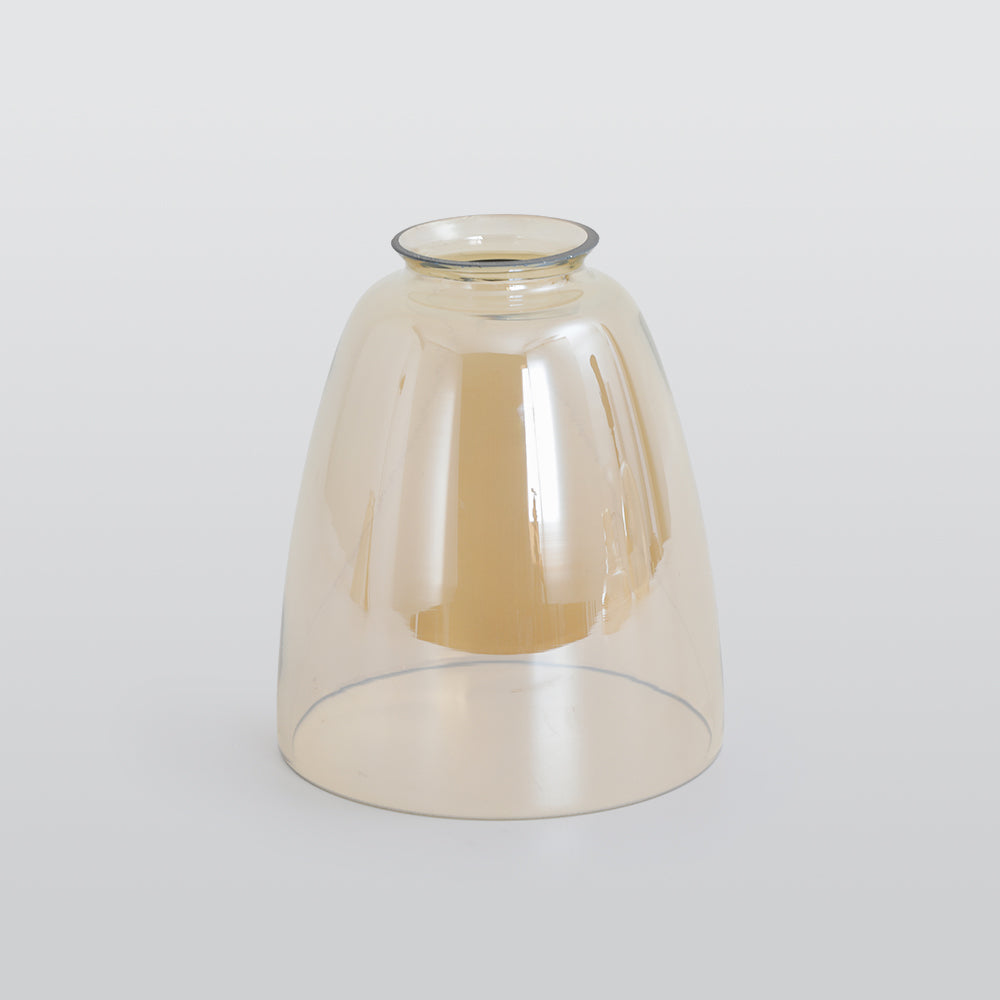 Lampada a sospensione industriale June in vetro trasparente, ambrato o grigio fumo