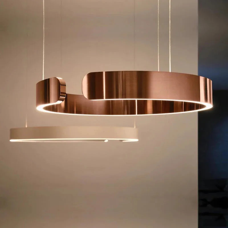 Candeeiro suspenso LED Arisha contemporâneo, design geométrico