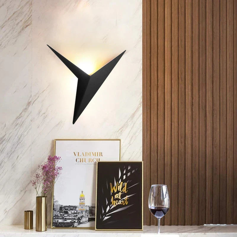 Luxury Triangular Wall Light: Sleek Geometric Profile And Modern Silhouette