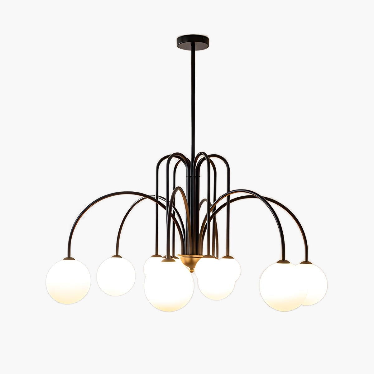 Avi Contemporary Double Layer Glass Chandelier Ceiling Light