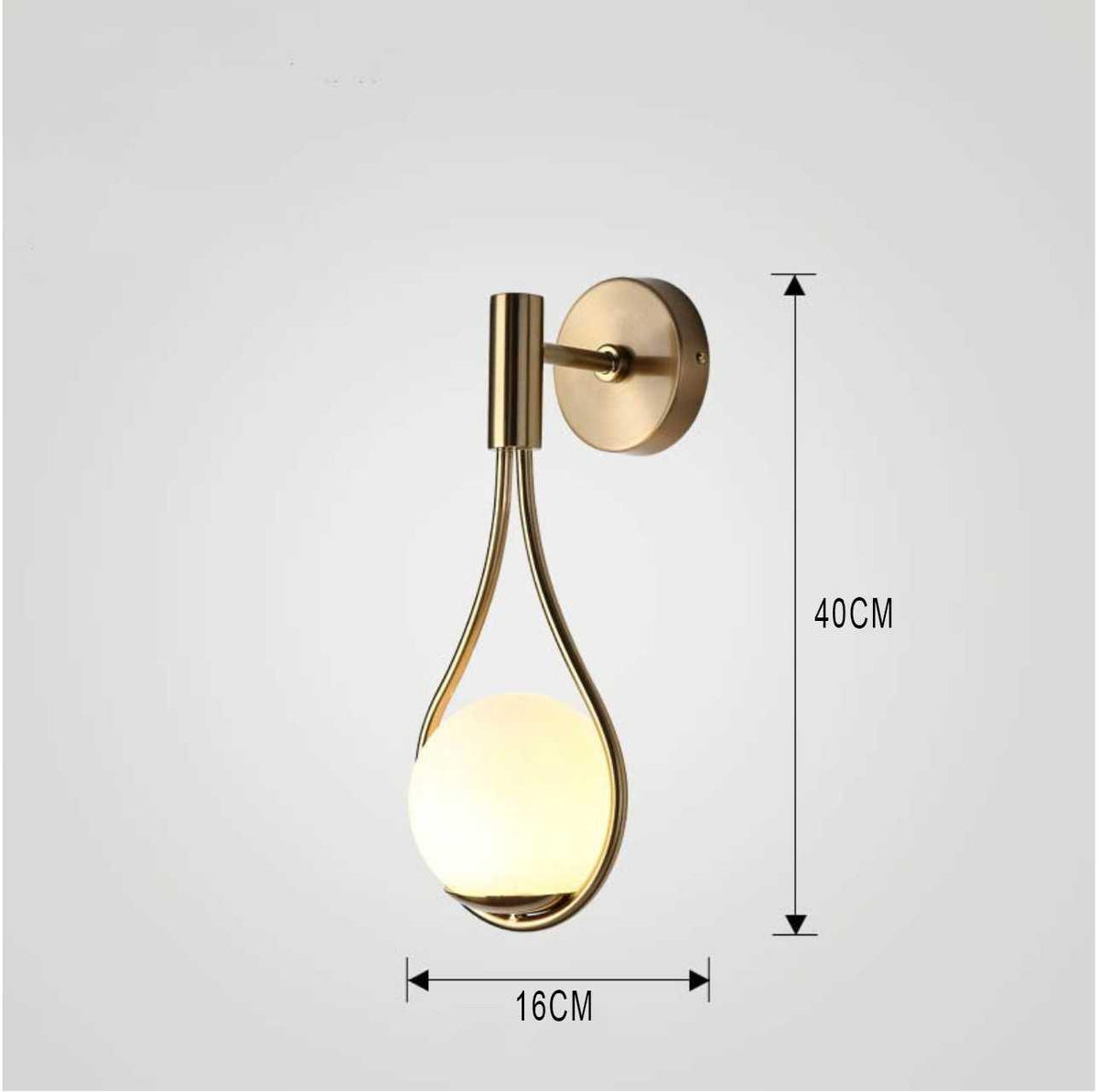 Lámpara de pared nórdica — acabado contemporáneo en negro mate o dorado