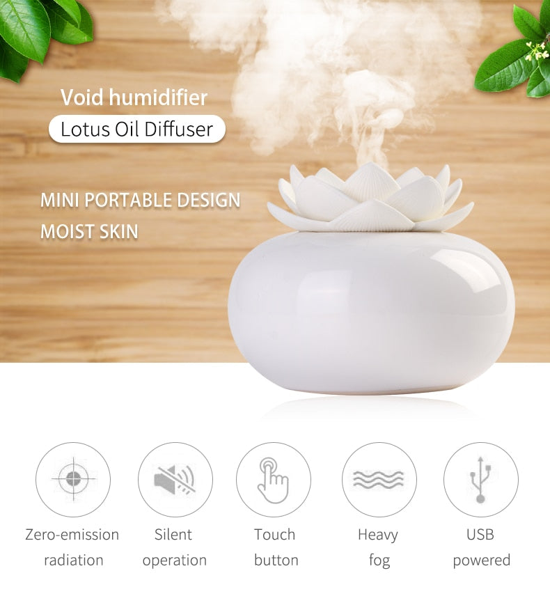 Serenity Bloom Ceramic Aroma Diffuser and Humidifier | ribuella