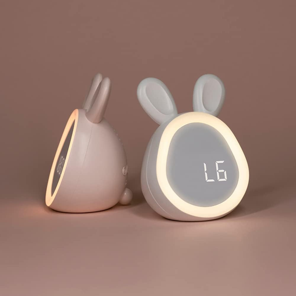 Wecker im Häschen-Design – LED-Nachtlicht, leises Aufwecken