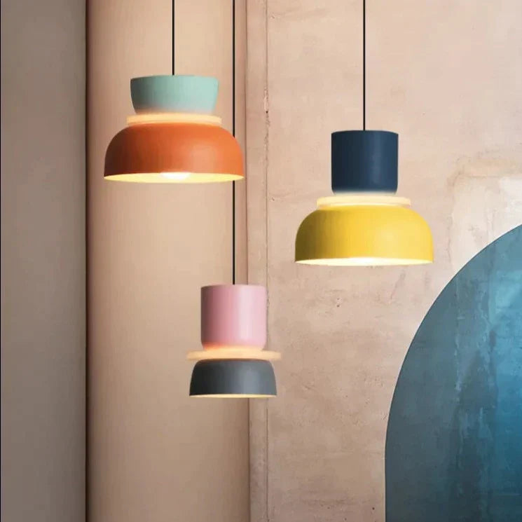 Skandynawska lampa wisząca Lyra Macaron, ciepłe oświetlenie LED
