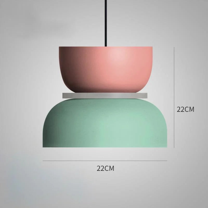 Skandynawska lampa wisząca Lyra Macaron, ciepłe oświetlenie LED