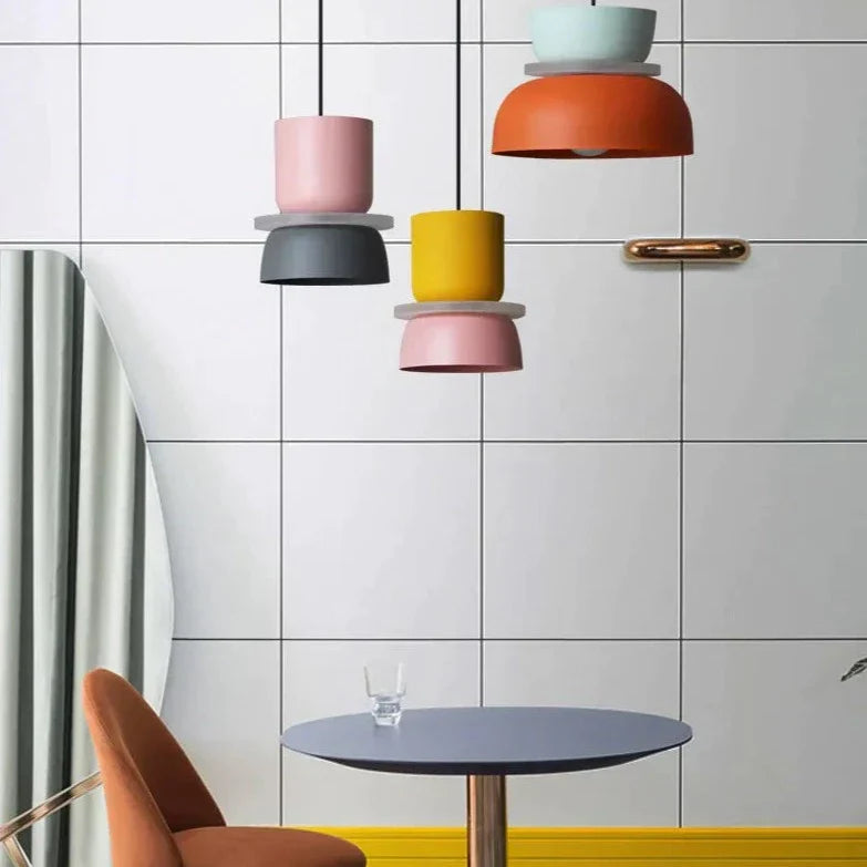 Skandynawska lampa wisząca Lyra Macaron, ciepłe oświetlenie LED