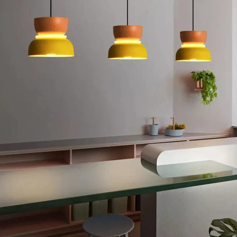 Skandynawska lampa wisząca Lyra Macaron, ciepłe oświetlenie LED