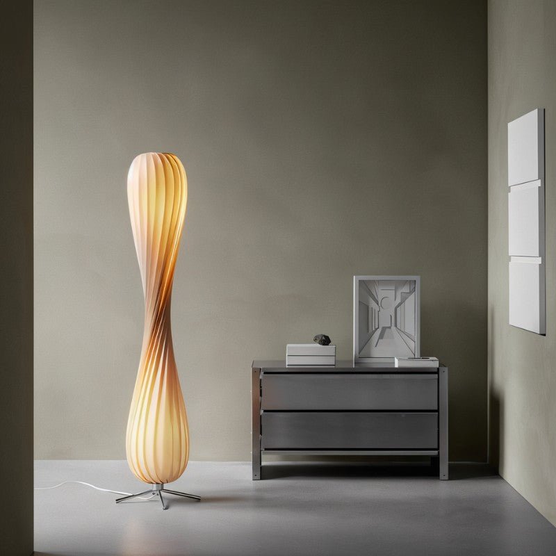 NovaLume Twist Floor Lamp With Soft Flickerless LED Chrome Finish