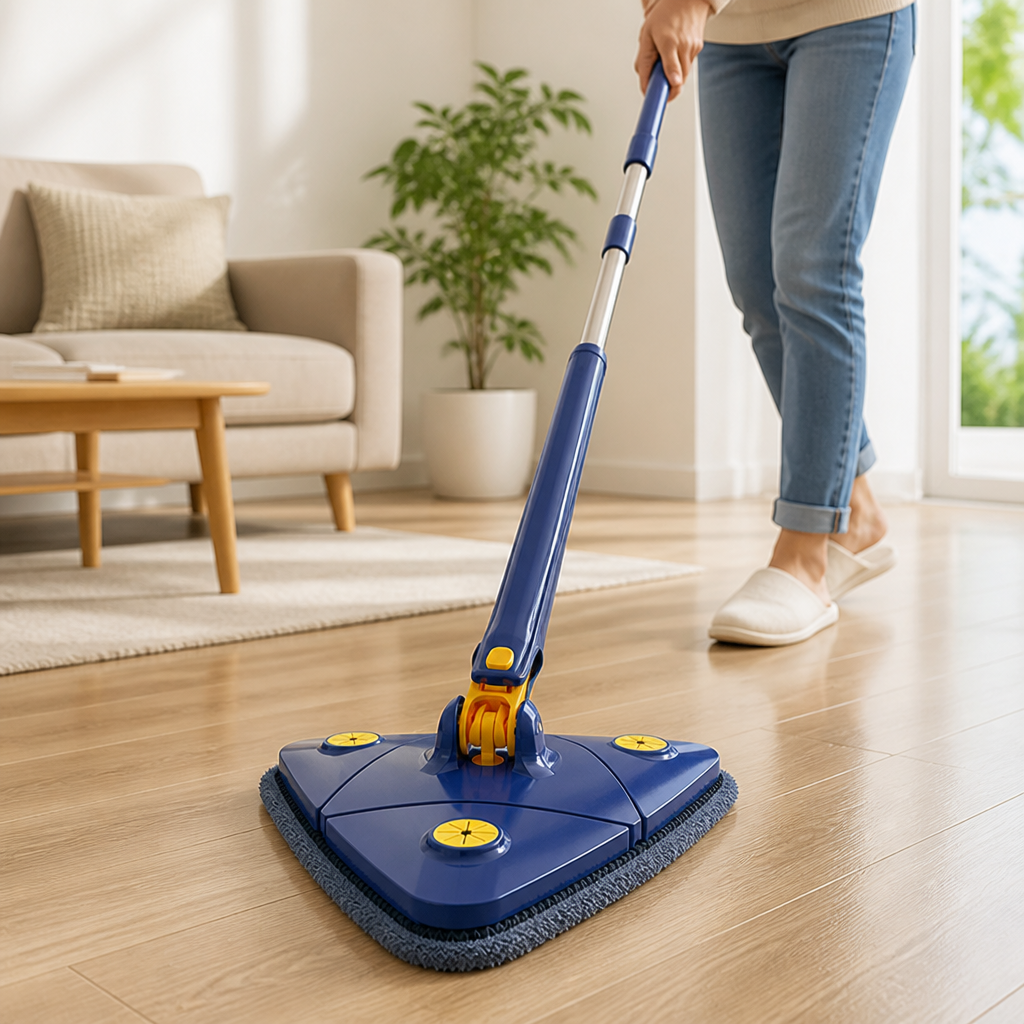 Self-Wringing 360° Rotating Triangle Mop (Telescopic Handle) | ribuella