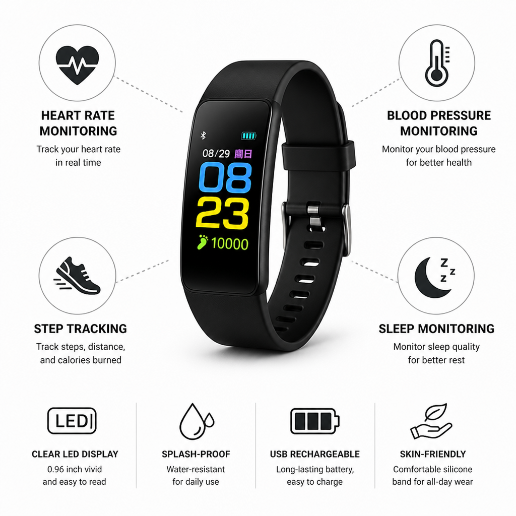 Senior-Friendly Heart Rate & Blood Pressure Smartwatch | ribuella