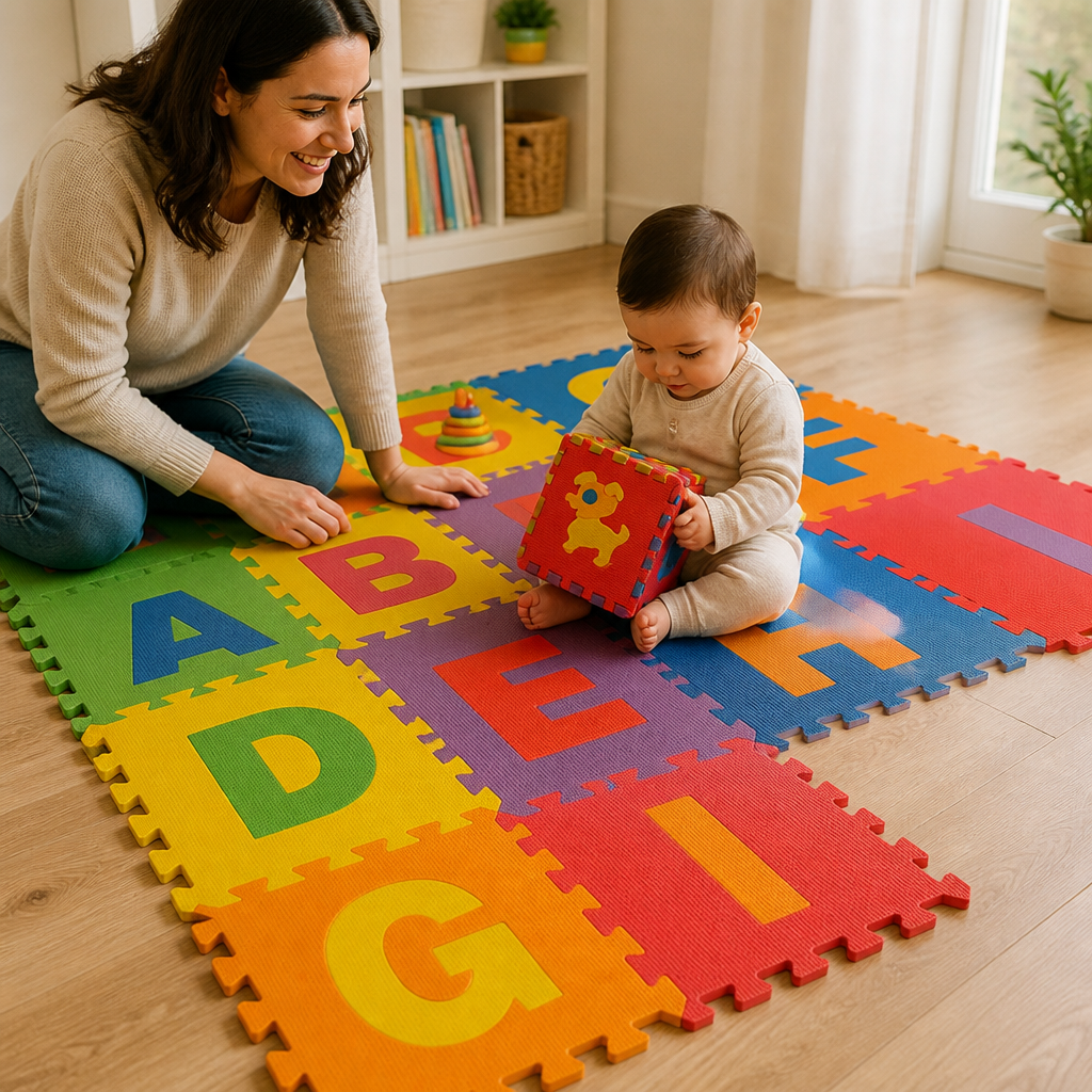 Tappetino da gioco per bambini in schiuma EVA ammortizzante (set da 9) | ribuella
