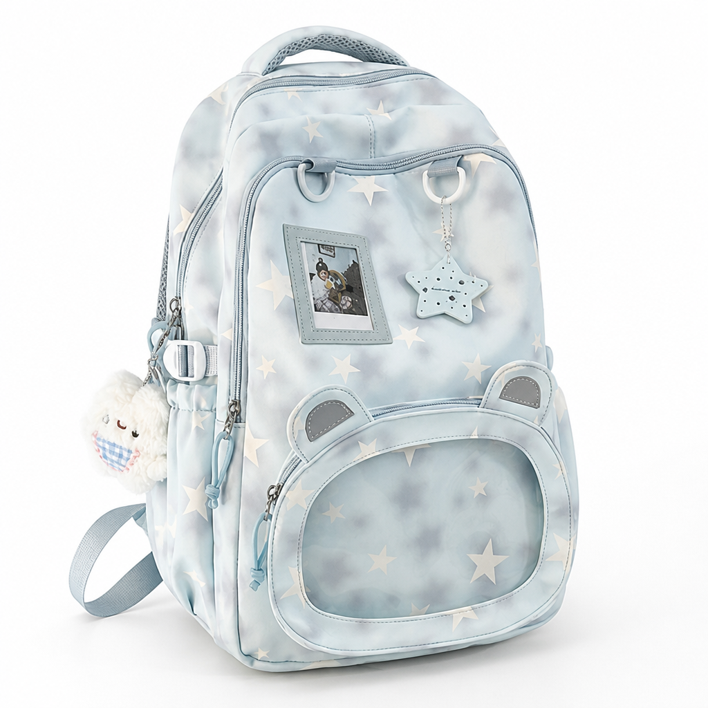 Zaino per bambini a fantasia di stelle con più scomparti | ribuella