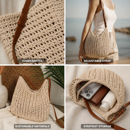 Sustainable Handcrafted Macramé Crossbody Bag (Adjustable Strap) | ribuella