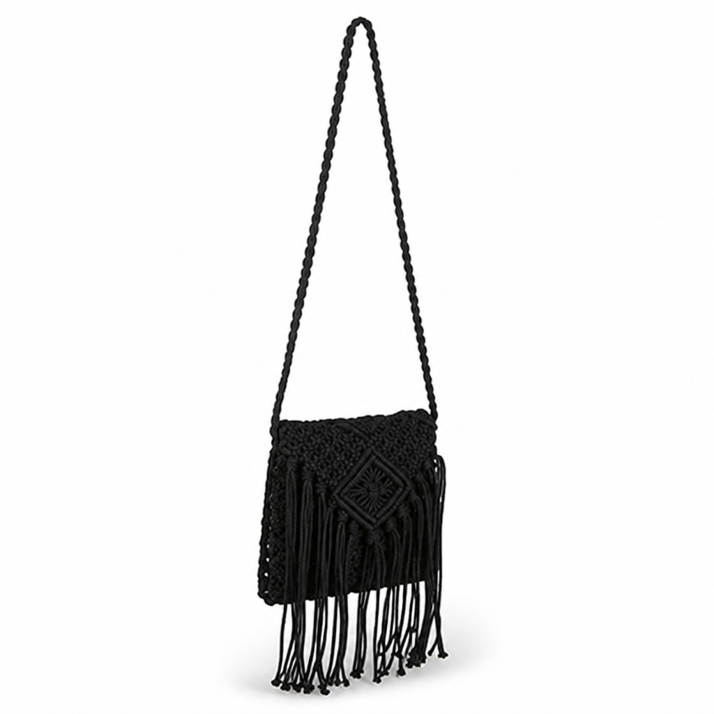Sustainable Handcrafted Macramé Shoulder Bag (Adjustable Strap) | ribuella