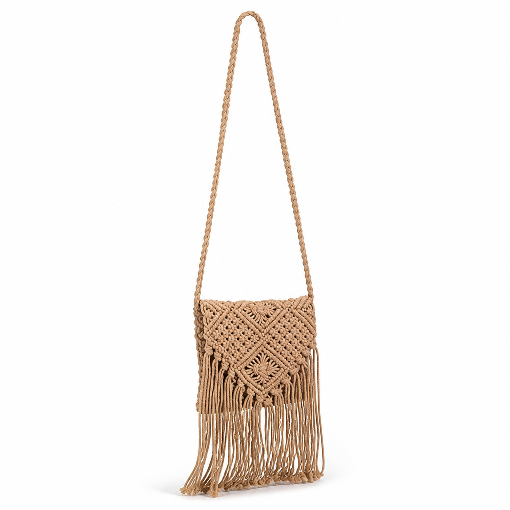 Sustainable Handcrafted Macramé Shoulder Bag (Adjustable Strap) | ribuella