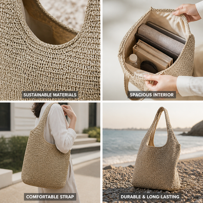 Sustainable Handmade Woven Handbag (Spacious Interior) | ribuella