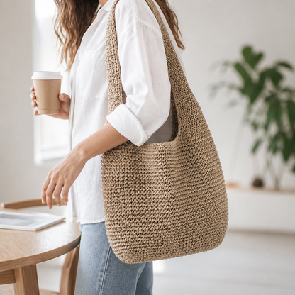 Sustainable Handmade Woven Handbag (Spacious Interior) | ribuella
