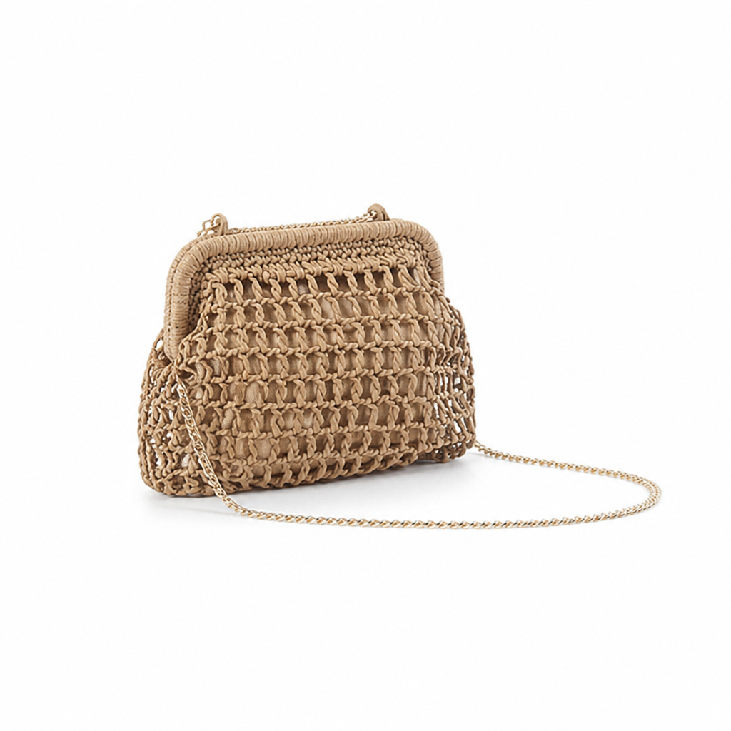 Sustainable Woven & Fine Chain Handbag | ribuella